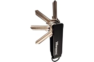Wansons Metal Key Organiser | Premium Aluminium Compact Pocket Key Holder | Slim & Durable Minimalist Key Ring Organiser | Modern Keychain | Key Case For Up To 6 Keys | Everyday Carry Gift