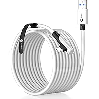 XZXWZX Cavo di collegamento 5M compatibile con accessori Meta/Oculus Quest 3,Quest 2/PICO 4 e PC/Steam VR, cavo USB 3.0 a USB