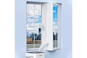 CAMIKI ART Air Conditioner Window Seal Kit - 300CM (118'') Universal Window Seal for Portable Air Conditioner Kit and Tumble Dryer, Easy to Install with Zip and Adhesive Fastener, Waterproof Air Exchange Guards