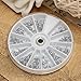 2400 X Silver Clear Nail Art Rhinestone Round Diamante 1.5mm Glitter Gem Wheel
