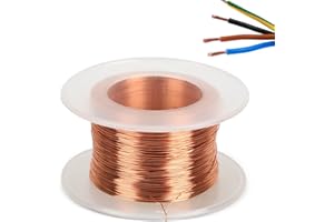 FARYODI Alambre de cobre para electroimán, 0,3 mm x 120 m, alambre magnético aislado, ideal para proyectos de electroimán, soldadura, experimentos, joyas