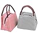 Produktbild htianc Lunchtasche Lunchtasche, tragbar Videoleuchte Solide mit Gleitverschluss Lunchtasche, Picknick Mittagessen Tote, Tasche Reise, für Männer, Frauen, Kinder, Büro, Schule (schwarz gestreift)