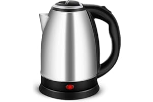 SUYAMIR Bollitore per Acqua Calda,Bollitore Elettrico per Tè e Caffè in Acciaio Inossidabile da 2,0 Litri,Ebollizione Rapida,Spegnimento Automatico e Protezione Contro L'ebollizione