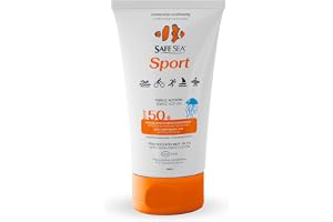 SAFE SEA - Solar Maneter Sport SPF 50 200 ml | Mycket vattentätt solskydd 50 med högt solskydd för idrottare, solkräm för spo