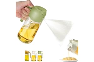 ENSEAK Eco Spray Plus Pulverizador de Aceite Para Cocina y Freidora de Aire - Rociador Antigoteo Con Cristal