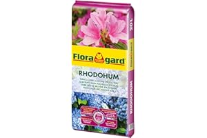 GNCGarden Sustrato para Plantas acidófilas Rhodohum Floragard 20 litros - Tierra para trasplantar Plantas de Interior, balcón y contenedor - Abono Plantas - Tierra para Plantas