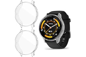 HOMTERN 3-Pack Cases for Garmin Venu 3S,Flexible TPU Full Covered Shell Shockproof Scratch-Proof Screen Protector Case, 3 Pack Clear