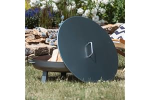 ‎CZAJA Czaja Feuerschalen® Deckel für alle Feuerschalen ; einfaches Ablöschen der Feuerschale ohne Wasser und zum Schutz vor Regen (Stahl, Ø 80cm)