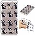 Produktbild Ooboom® Xiaomi Redmi Note 3 Hülle Transparent TPU Silikon Ultra Dünn Durchsichtig Schutzhülle Handy Tasche Case Backcover für Xiaomi Redmi Note 3 - Schwarz Katze