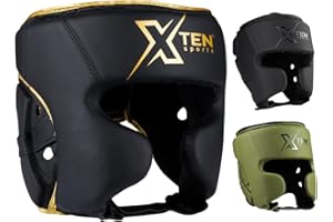 XTEN SPORTS Boxing Headguard, MMA Training Headgear, Kickboxing, Sparring, Taekwondo, Karate, Martial Arts, Muay Thai, BJJ, Adult Multilayered Head Face Protection
