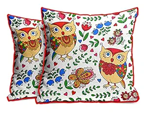 DreamVio Jute Exclusive Decorative Throw/Pillow Covers, Cushion Covers for Living Room, Bed Room, Sofa,Chairs Pack/Set of 2 (Multicolour, Size 12 x 12 Inches)