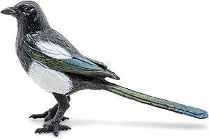 Papo - Statuetta di animali - Gazza, uccello di campagna maligno, giocattolo per bambini dai 3 anni