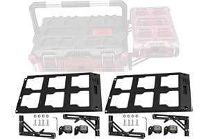 NYVOOZY For Milwaukee Packout Compatible Folding Storage Mount, Side Storage Organizer for Packout System (2, black)
