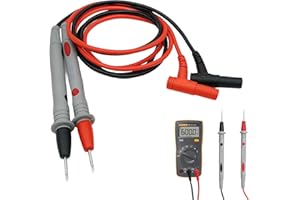 DONOONIS Cable Multimetre, Cordon Multimetre Multimètres Numériques Cable 1M, 1000V / 20A, Kit de Pointes de Mesure, Cordons de Test en Silicone Sondes Pour Câbles Lovers Craft