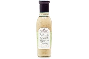 ‎STONEWALL KITCHEN Stonewall Kitchen Buttermilk Cracked Peppercorn Dressing, 330 ml – Cremiges Buttermilch-Dressing mit grob gemahlenem Pfeffer, Ideal für Salate und Dips