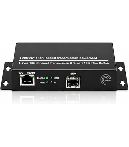 LINOVISION Convertitore PoE Per Fibra Con Uscita DC12V/24V E Gigabit Ethernet – Trasmissione Fino A 20 Km, Alimentato Via PoE - 2