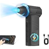 Tastech Mini Turbo Jet Fan Basi&ccedil;li Hava &Uuml;fleyici Şarjlı Vantilat&ouml;r 130.000 Rpm Basin&ccedil;li Hava Fanı Siyah