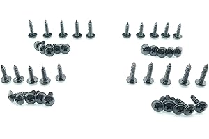 Tech-Parts-Koeln 40 Schrauben Verkleidung Set M4 M5 Roller Quad Motorrad Satz 4mm 5mm Kreuz schwarz