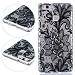 Produktbild Huawei P9 Lite Weich Silikon Hülle , VertTek Durchsichtig Schwarz Rose Rückseite für LG G5 Ultradünnen Leichtgewichtt Etui Schale Elegant Tiere Malerei Muster Case Transparent Clear Blühen Protective Back Cover