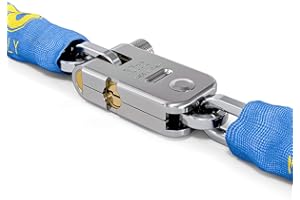 Viro LUC/VIR55120 Chaîne antivol Mixte Adulte, Argent/Jaune, 1200 x 5,5 mm