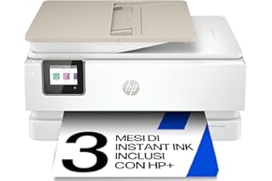 HP Envy Inspire 7924e 349W0B, Stampante Multifunzione a Getto d'Inchiostro A4 a Colori, Fronte/Retro Automatico, 22 ppm, Wi-Fi, Smart, 3 mesi di Instant Ink inclusi, Tortora
