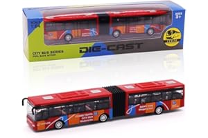 FCXVXCL Bus Spielzeug, Kleine Bus Spielzeug, Buses Modell, Pull Back Spielzeugautos,Spielzeugauts Set für Kinder Geburtstagsgeschenke Party (Rot)