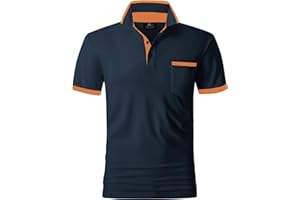 SPEEDRUN Polo Homme Manches Courtes d'été Casual Blanc Polos de Sport Golf Tennis Regular Fit T-Shirt Business Rayure