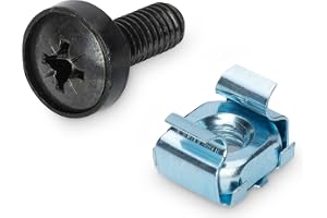 DIGITUS DN-19 SET - M6-skruvar och burmuttrar - 50-stycken set - monteringsskruvar för serverskåp, AV-rack, 19 tum / 10 tum n