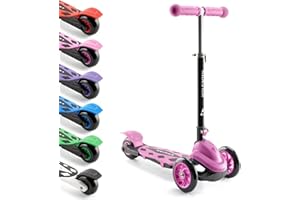 ToyStar Cruise 3 Wheel Tri Scooter, Easy Folding System, Height Adjustable Handlebars, Tilt To Turn Steering, Kids Aged 3+ Years