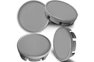 SkinoEu Compatibile con Coprimozzo VW 65mm Copricerchi Tappi Ruota Cerchi Lega Ricambio Grigio Argento CVS 0