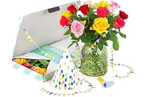 BloomPost Birthday Package Mixed Roses - Letterbox Gift - Fresh Flowers Delivered - Bouquet Perfect for Birthdays, Anniversaries and Thank You Gifts - Next Day Free UK Delivery