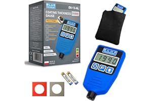 Blue Technology DX-13-AL - Misuratore di Spessore della Vernice, in Acciaio e Alluminio, per Rivestimento, per Auto, Prodotto in UE, Blu