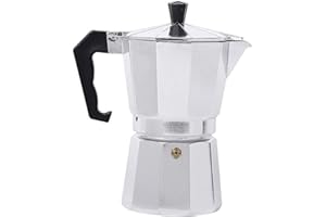TOP VENDOR Coffee Maker Pot 1 Cup, 2Cup, 4Cup, 6 Cup, Aluminium Percolator Espresso Maker Traditional Stovetop Coffee Maker Pot for Outdoor Home Office (12 Cups)