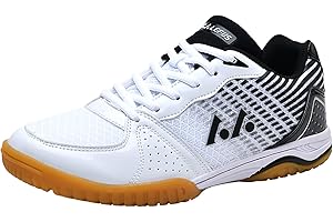 JiuQing Scarpe da Ping Pong da Uomo Pingpong Badminton Sneakers Scarpe da Allenamento per Interni Traspiranti con Fondo Morbido