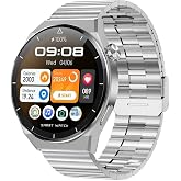 GT3 Max Elegant Smart Watch GT3 Max Elegant Erkek Akıllı Saat Deri-Metal-Silikon 3 Kordonlu