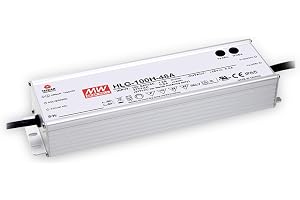 Mean Well HLG-100H-24A AC-DC LED-drivrutin med en utgång, blandningsläge med PFC