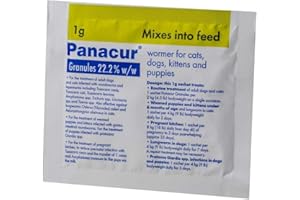 GREHGE Panacur 22% Granules for Cats & Dogs, 1g, 3 sachets
