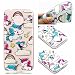 Produktbild HopMore Motorola Moto G6 Play Hülle Silikon Transparent Durchsichtig Hüllen Clear Muster Design Bumper Ultra Slim Dünn TPU Handyhülle Kawaii One Piece Tasche Schale Hüllen Case Cover pour Moto G6 Play - Niedliches Einhorn