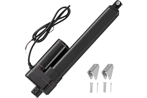 Jvnvlki Attuatore lineare 12 V 2000 N 150 mm lunghezza corsa IP65, impermeabile 8 mm/s, attuatore lineare con staffa di montaggio, per apriporta, tracker solare, sistema di sollevamento elettrico