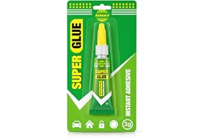 Hasanat Essentials Asmaco Super Glue 3g Single Pack Instant Fast Bond Adhesive for Plastic Metal Rubber Wood and Ceramic Repairs