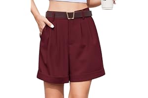 Yommay Szorty dla kobiet letnie spodnie garniturowe z wysokim stanem krótkie spodnie do pracy damskie eleganckie szorty z kieszeniami