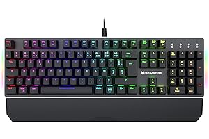 Oversteel Titanium - Tastiera Meccanica Gaming, RGB, Interruttore Rosso, Azerty Fr