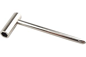 Futheda Llave de caña de pescar para guitarra de Taylor Guitars (incluye destornillador de luthier), color plateado