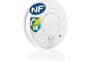 Smartwares détecteur de fumée - Norme NF - Capteur photoélectrique - Durée de Vie : 10 Ans - Pile 5 Ans remplaçable - FSM-11516