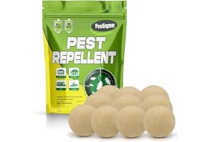 Pesdispear Mouse Repellent, Rat Deterrent Balls, Peppermint Oil Rat Repellent, Rodent Control Anti Mice Substitute to Mouse Trap and Ultrasonic Rodent Repeller 10 Balls for Indoor Outdoor