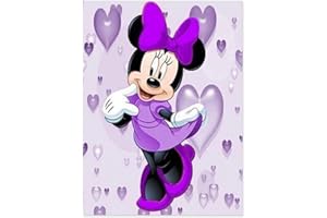 DVBQQWE Kit de peinture diamant Minnie 5D pour adultes - Peinture diamant avec diamants - Peinture par numéro - Avec strass - 30,5 x 40,6 cm