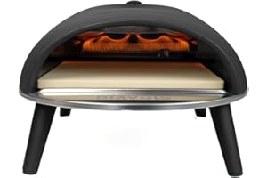 DeliVita Diavolo Gas-Fired Portable Pizza Oven – Powered by Propane, Butane or Camping Bottles, Includes Accessories - Folding Peel, Carry Case, Temperature Gun, Camping Regulator and Gas Regulator