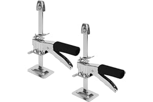 CJHZQYY Hand Jack Arm, 2 PCS Labor Saving Arm Jack Tile Height Adjuster, Cabinet Drywall Lift, Cabinet Jack Clamp Lifting, Flooring Jack Leveling System for Door Window Porches Decks Frameworks