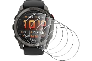 Natbok 5-pack härdat glas för Garmin Fenix 8 Pro 51 mm skärmskydd, 9H hårdhet, ultrabeständig, anti-fingeravtryck, inga bubbl