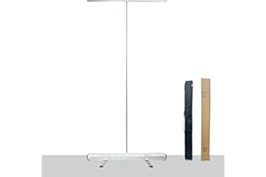 DECORA TU MUNDO Estructura Roll Up 100x200 cm de Aluminio - para Colocar Pancarta, Cartel o como Photocall - Expositor Publicitario Autoenrrollable para Eventos - con Bolsa de Transporte